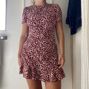 Maroon mini dress